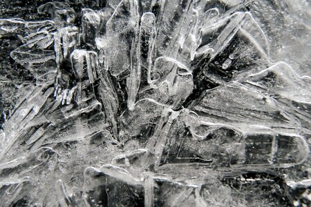 Close-up of cracked ice texture