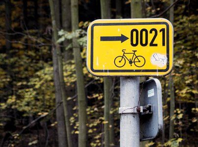 Cycle Route Directional Sign