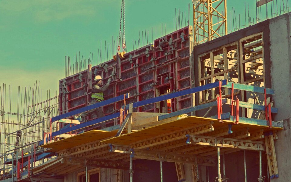 Worker On A Construction Site