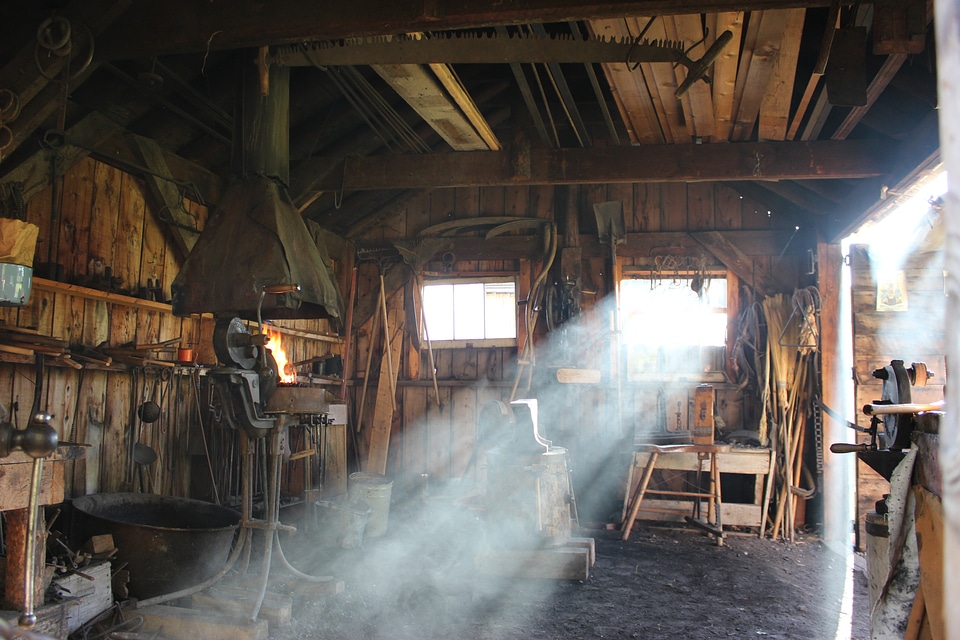Metalwork traditional barn