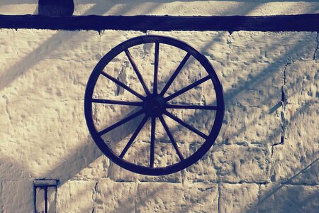 Farmhouse Wooden Wheel photo