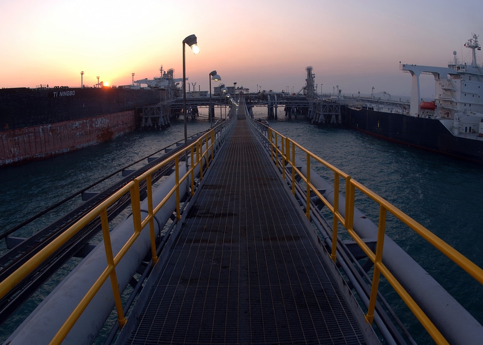 Sky clouds oil terminal