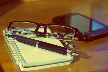 Glasses and Notebook photo
