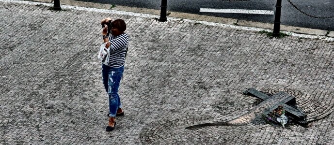 Photographing tourist