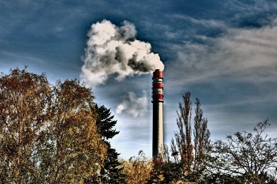 Smoking Factory Chimney