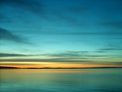Blue Sunset On The Lake photo