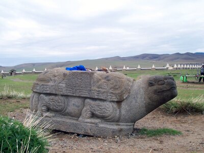Stone Turtle In Mongolia photo