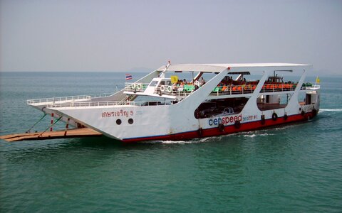 Small Ferry In Thailand photo