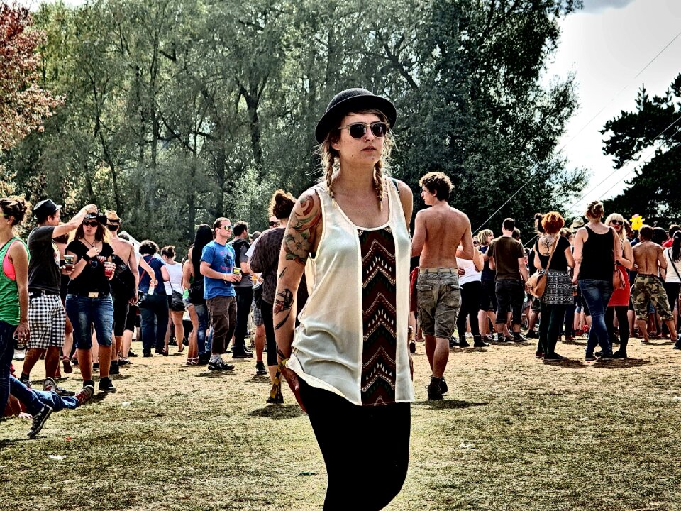 The girl at the festival photo