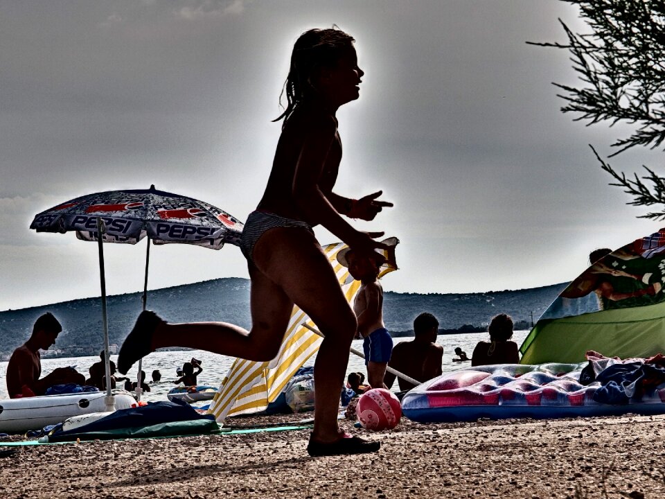 Kid on the Beach photo