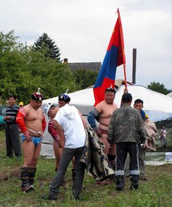 Mongolian Wrestlers photo