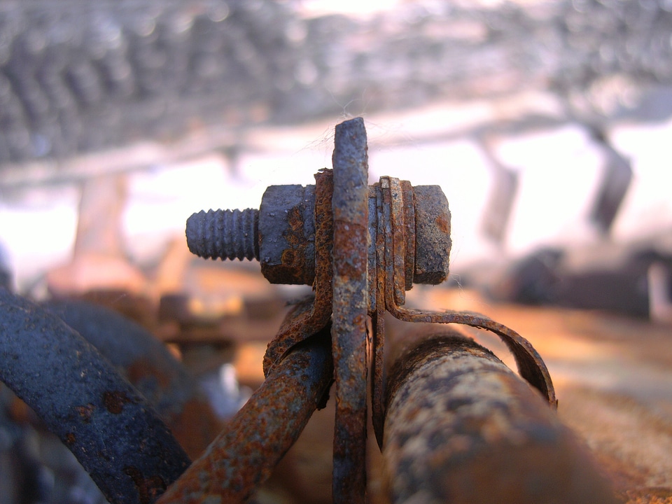 Old iron screw thread