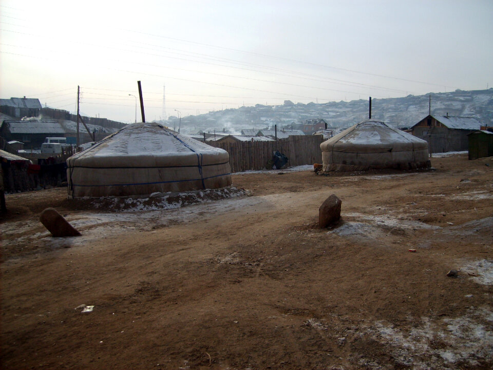 Yurts in cemetery of Ulaanbaatar photo