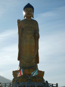 Large statue of Buddha in Ulaanbaatar photo