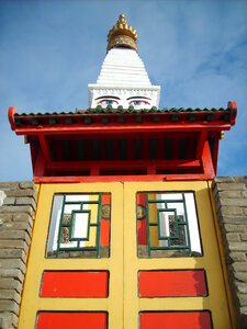 Stupa with eyes of bodhisattva Avalokitesvara photo