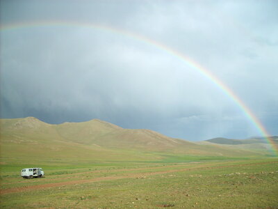 Rainbow in Mongolia photo