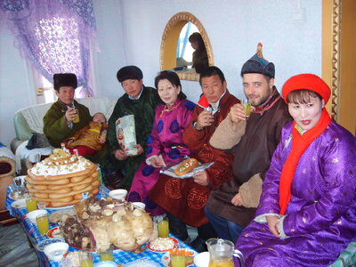 Mongolians on Tsagaan sar