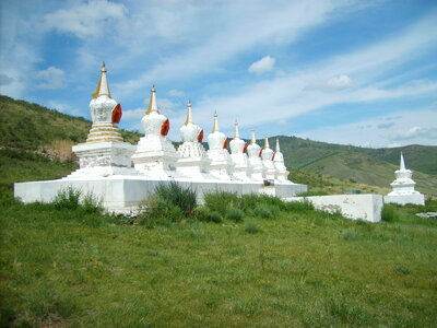 Buddhist stupa in Mongolia photo