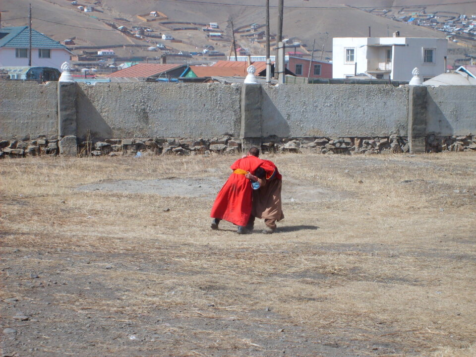 Young buddhist monks in Mongolia photo