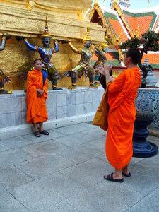 Buddhist monks in Thailand photo