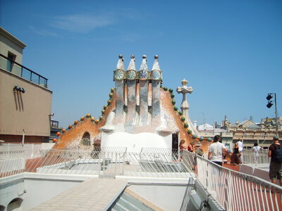 Chimney on Casa Mila in Barcelona photo