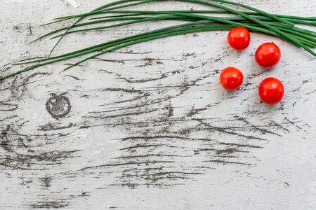 2 Red, hot & green chives fresh photo