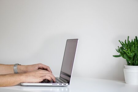 typing Work space green photo