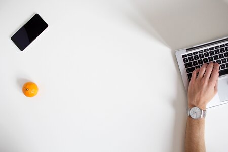 workspace typing MacBook