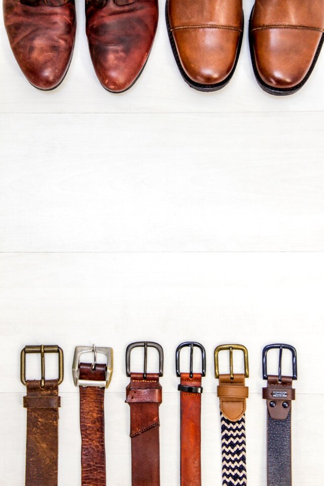 2 leather Men's fashion fashion accessories