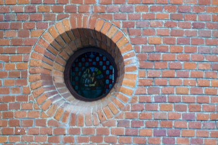 Brick eyelet of church photo