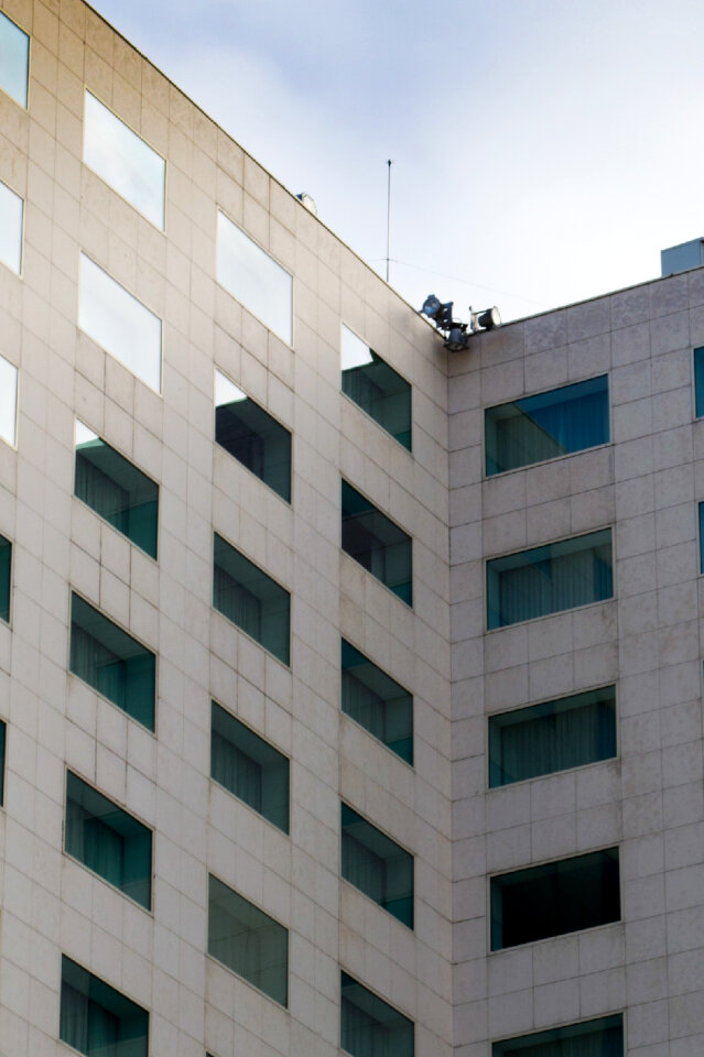 Modern hotel windows