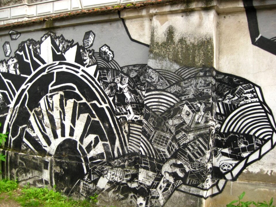 Black and white grafitti