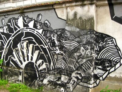 Black and white grafitti