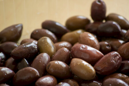 Brine cured olives