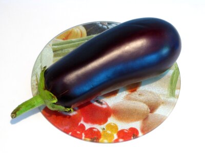 Eggplant on a plate