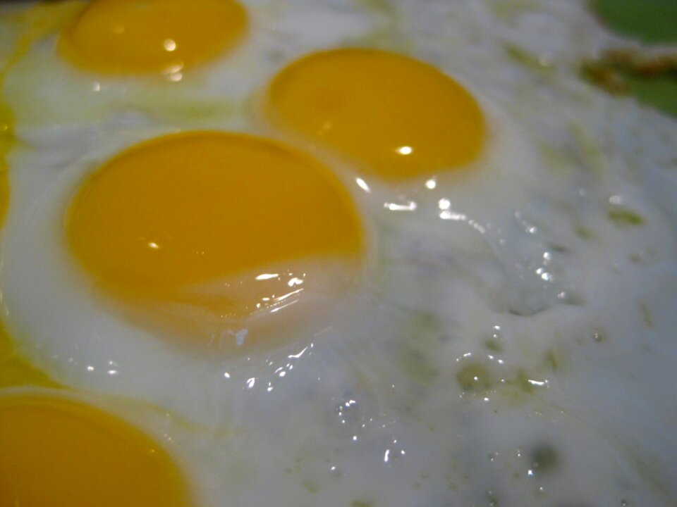 Sunny side up eggs on plate