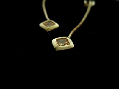 Silver earrings with