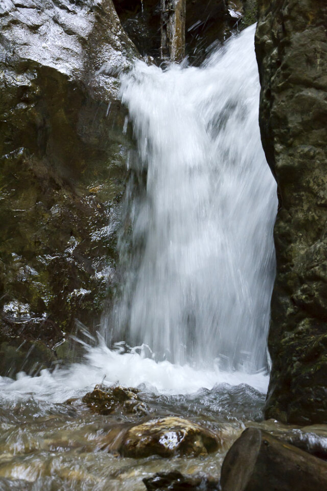 Mountain waterfall blur photo