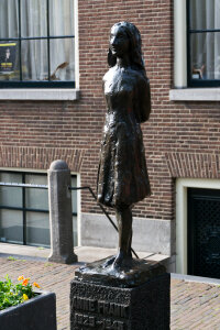 Anne Frank bronze statue photo