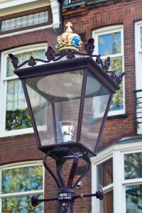 Ornate lamp post in Amsterdam photo