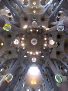 Interior pillars of Sagrada Familia