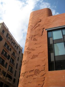 Artistic corner facade of a building photo
