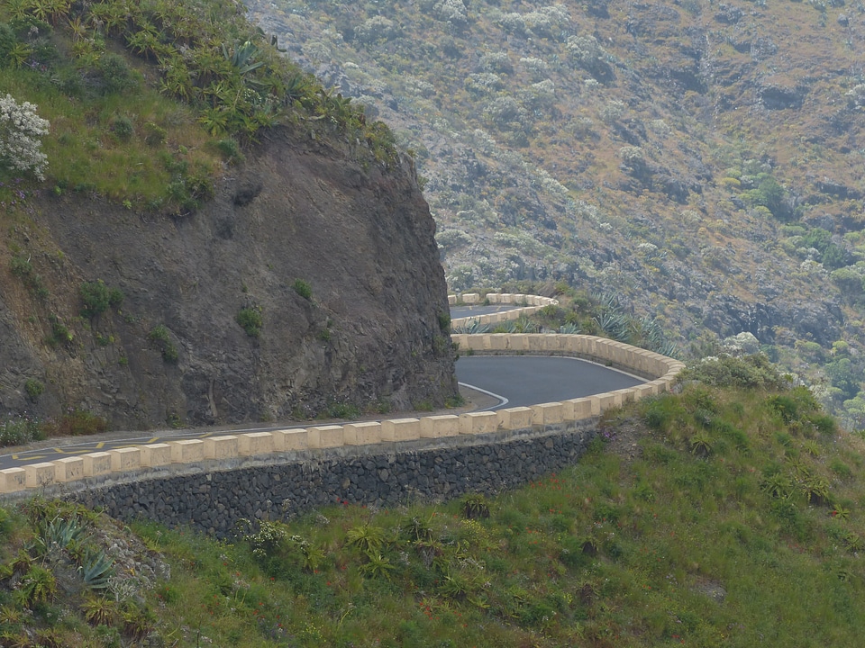 Road mountains steep