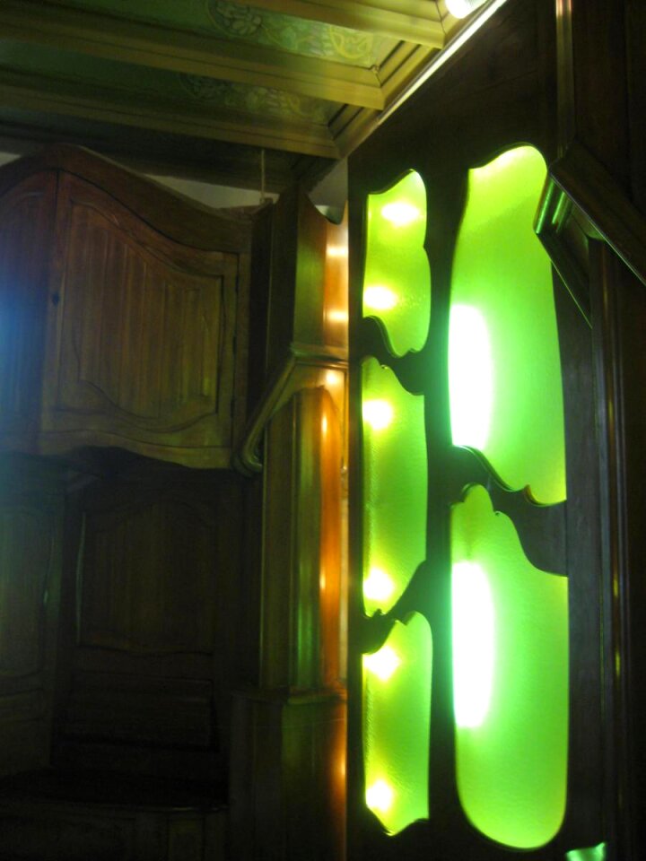 Green backlit armoir