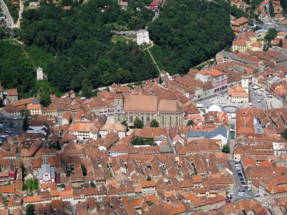 Black Church and city square of Brasov