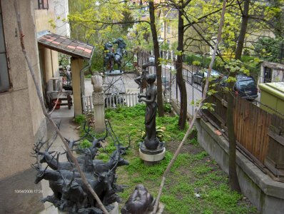 Iron cast statues