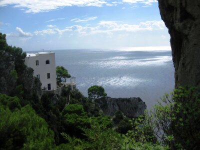 White villa on cliff