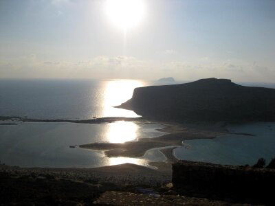 Sun setting on islands