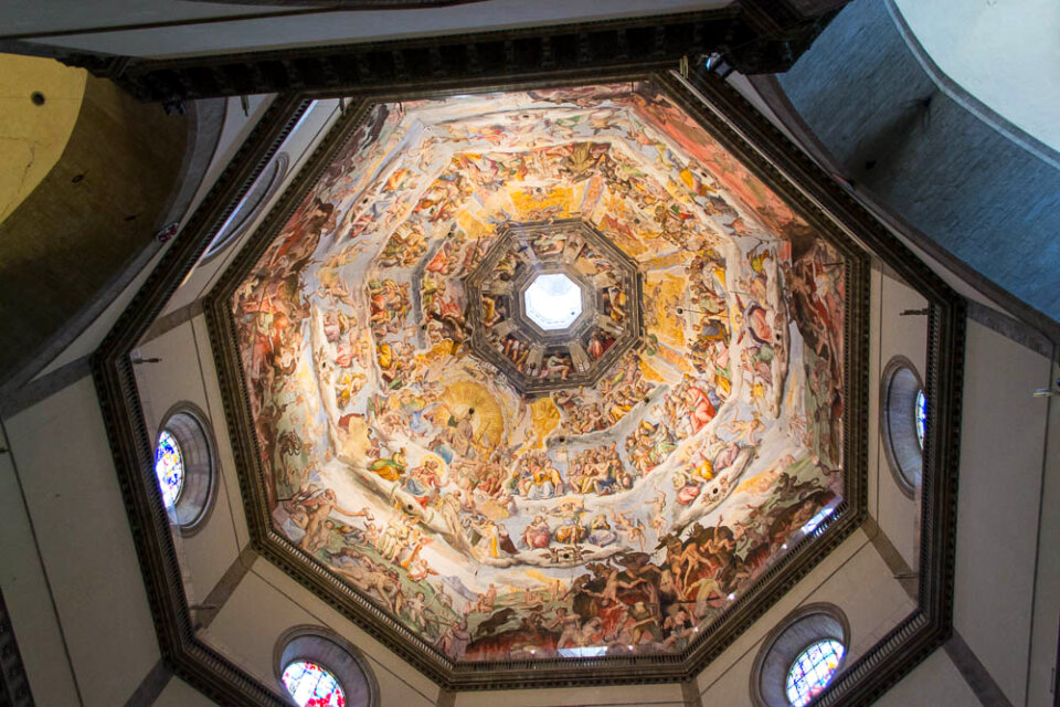 Interior painted frescos