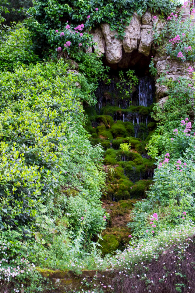 Waterfall in a small grotto